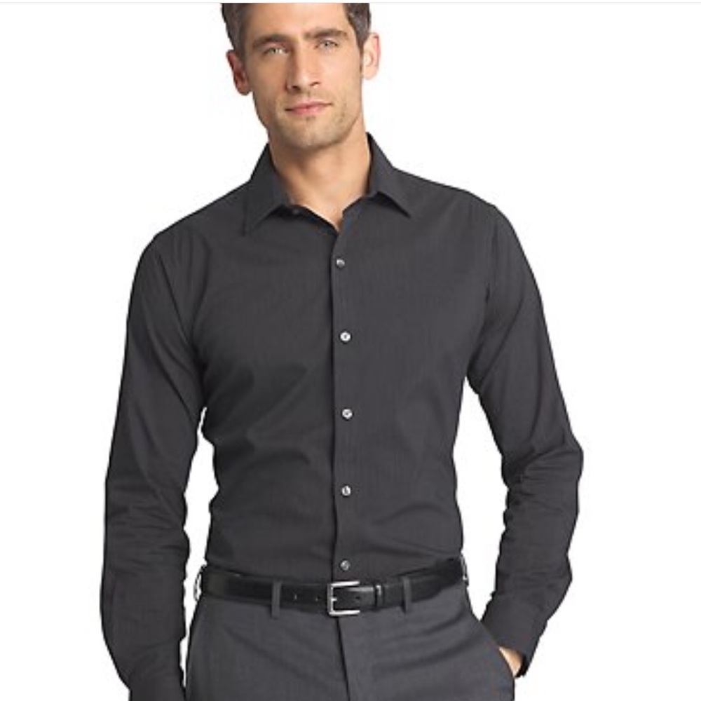 NWOT Van Heusen Gray Stripe/ Plaid Long Sleeves